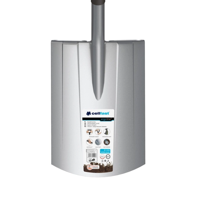 Лопата Cellfast Лопата пряма Cellfast ERGO, закруглене лезо, 123 см, 2.1 кг (40-001) - picture 6