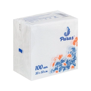 Серветки столові Parus 1 шар 33х33 см 100 шт. (4820205440243) зображення 1