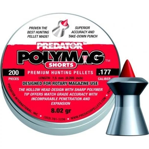 Пульки JSB Polymag Shorts, 4,5 мм , 0,52 г, 200 шт/уп (1010-01-200) зображення 1
