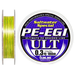 Шнур Sunline PE-EGI ULT 180m #0.3/0.09мм 2.5кг (1658.05.93) зображення 1