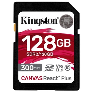 Карта пам'яті Kingston 128GB SDXC class 10 UHS-II U3 Canvas React Plus (SDR2/128GB) зображення 1