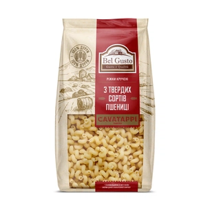 Макарони Bel Gusto Ріжки кручені 400 г (4820204406721) зображення 1