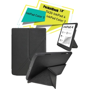 Чохол до електронної книги BeCover Ultra Slim Origami PocketBook 743G InkPad 4/InkPad Color 2/InkPad Color 3 (7.8") Black (713082) изображение 1