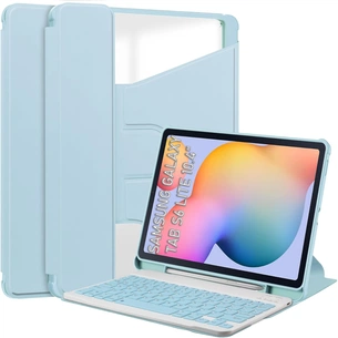 Чохол до планшета BeCover 360° Rotatable + Keyboard Samsung Tab S6 Lite 10.4 P610/P613/P615/P619 Light Blue (712407) зображення 1