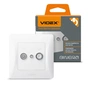 ТВ розетка Videx BINERA TV + SAT кінцева біла (VF-BNSK2TVS) - уменьшенное изображение 4