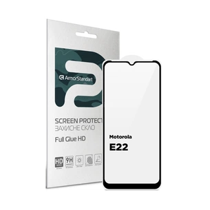 Скло захисне Armorstandart Full Glue HD Motorola E22 Black (ARM67051) зображення 1