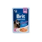 Вологий корм для кішок Brit Premium Delicate Fillets in Gravy Salmon для стерилізованих (8595602570607) - зменшене зображення 1