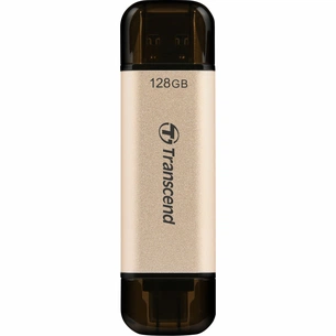 USB флеш накопичувач Transcend 128GB JetFlash 930 Gold-Black USB 3.2/Type-C (TS128GJF930C) зображення 1
