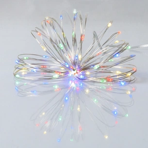 Гірлянда YES! Fun Нитка на мідному дроті 60 LED Різнокольорова 6 м Статична На батарейках (975031) зображення 1