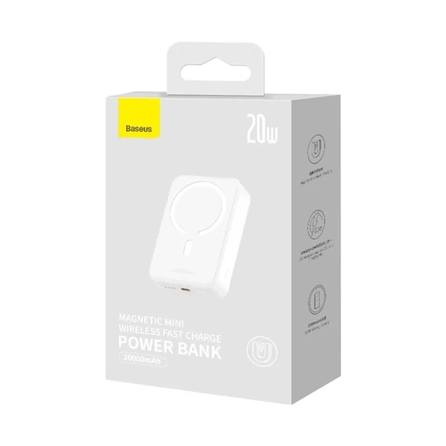 Батарея універсальна Baseus Magnetic Mini Wireless 20000mAh 20W, White (PPCX150002) - зображення 9
