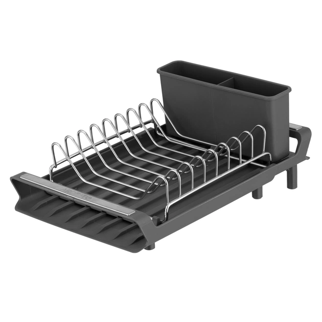 Сушарка для посуду Ardesto Minimalism 46.5x19.5x9.5см, пластик, сталь, сірий (ARHK4103GS) - picture 1