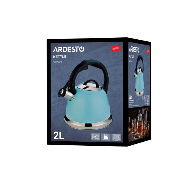 Чайник Ardesto Gemini 2 л Блакитний Тіффані (AR1955KS) - picture 8