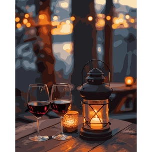 Картина по номерам Santi Романтика при світлі ліхтаря, 40*50см, LED (955090) зображення 1