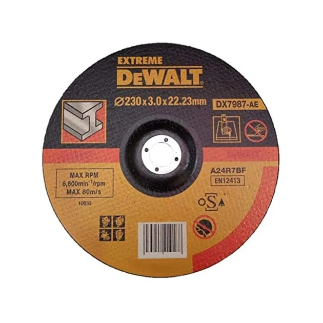 Круг отрезной DeWALT EXTREME, сталь/трубы и профили/цветные металы, 230х3.0х22.23 мм (DX7987) - изображение 1