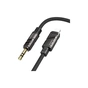 Кабель мультимедійний Lightning to 3.5mm M 1.0m black BOROFONE (6941991117749) - зменшене зображення 1