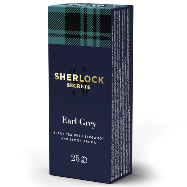 Чай Sherlock Secrets Earl Grey черный 25х2 г (shs.00797) - изображение 1