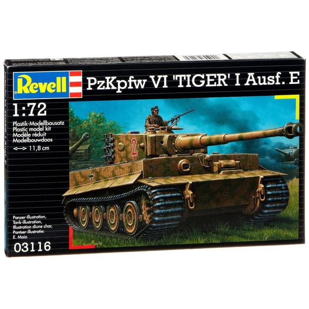 Збірна модель Revell Танк PzKpfw IV Tiger I Ausf.E1:72 (3116) - изображение 1