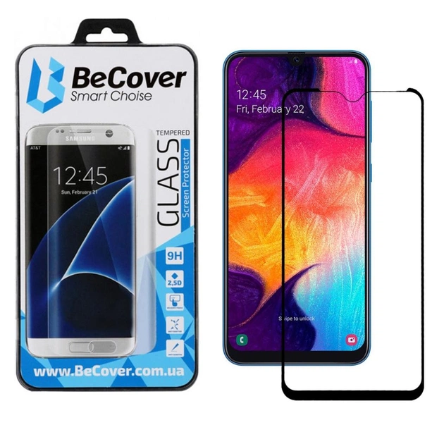 Стекло защитное BeCover Samsung Galaxy A50/A50s 2019 SM-A505/SM-A507 Black (703444) - изображение 1