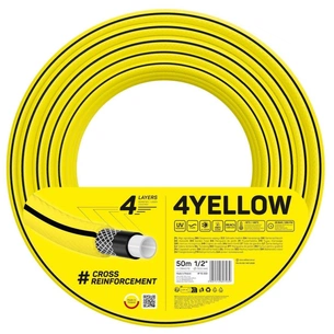 Шланг для поливу Cellfast 4YELLOW 1/2", 50м, 4 шари, до 20бар -10…+50°C (10-502) зображення 1
