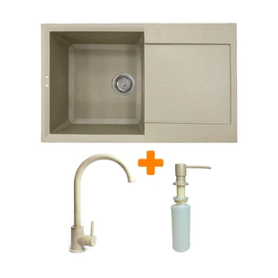 Мийка кухонна Adamant Horizon Сахара + змішувач + дозатор (182496901502) зображення 1