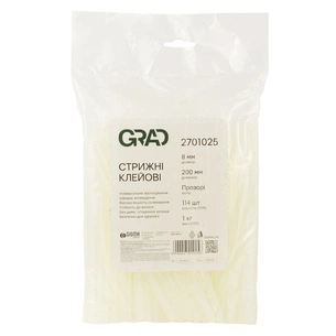 Клейові стержні Grad 8×200мм 1кг прозорі (2701025) изображение 1