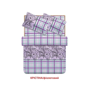 Постільна білизна Home Line Крістіна фіолетовий бязь євро (95685) зображення 1