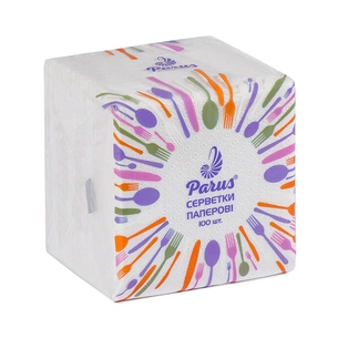Серветки столові Parus 1 шар 100 шт. (4820044170073) зображення 1