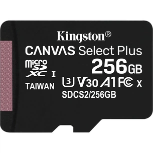 Карта пам'яті Kingston 256GB microSDXC class 10 UHS-I Canvas Select Plus (SDCS2/256GBSP) зображення 1