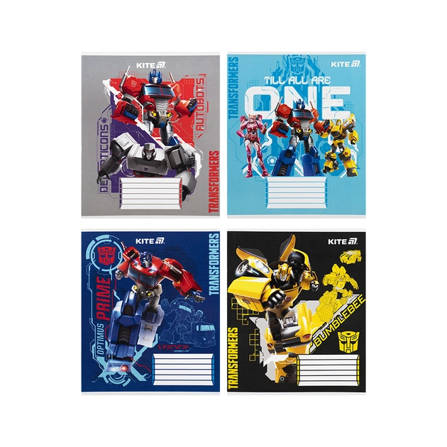 Тетрадь Kite Transformers, 12 листов, косая линия (TF25-235) - изображение 1