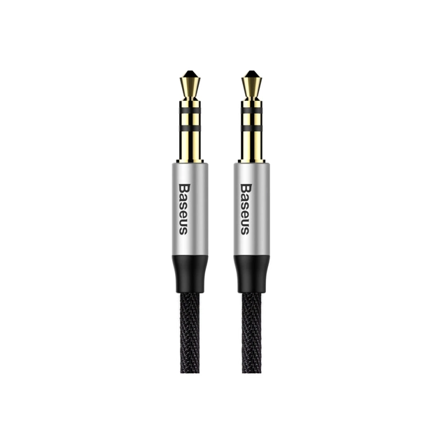 Кабель мультимедійний 3.5mm M to 3.5mm M 0.5m black-silver Baseus (CAM30-AS1) - изображение 1