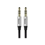 Кабель мультимедійний 3.5mm M to 3.5mm M 0.5m black-silver Baseus (CAM30-AS1) - зменшене зображення 1