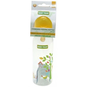 Пляшечка для годування Baby Team з латекс. соскою 250 мл 0+ жовт (1310_желтый) зображення 1