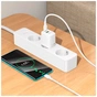 Зарядний пристрій BOROFONE BN29 Fuente 1xUSB-C PD30W + 1xUSB QC3.0 + cable USB-C to USB-C White (6941991120343) - зменшене зображення 9