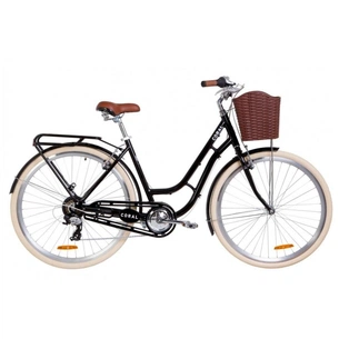 Велосипед Дорожник 28" CORAL Vbr рама-19" 2019 чорний, багажник + кошик (OPS-D-28-153) зображення 1