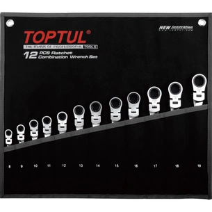 Ключ Toptul з тріскачкою та шарніром комбінований (GPAQ1204) зображення 1