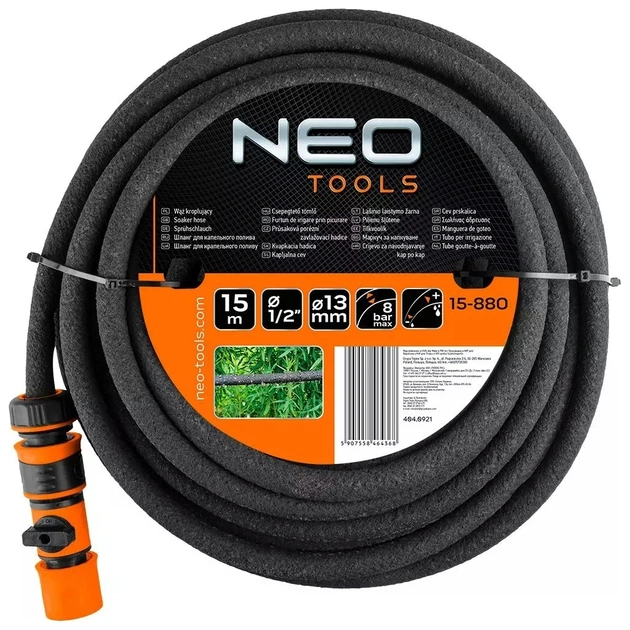 Шланг для поливу Neo Tools для краплинного поливу 1/2", 15м, до 8бар (15-880) - picture 2
