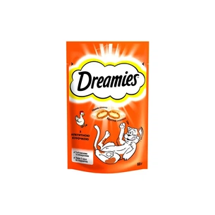 Ласощі для котів Dreamies з куркою 60 г (4008429037894) зображення 1