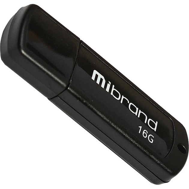 USB флеш накопичувач Mibrand 16GB Grizzly Black USB 2.0 (MI2.0/GR16P3B) - изображение 1