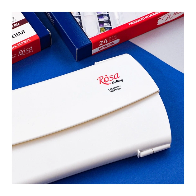 Акварельні фарби Rosa Gallery Modern 24 кольри по 2,5 мл кювет, пенал (4823098541110) - picture 8
