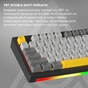 Клавіатура Ajazz AK820 V2 Coconut Flake Switch Wireless/Bluetooth/USB UA Black/Gray/Yellow (AK820-V2-CF-BGY) - зменшене зображення 15