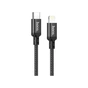 Дата кабель USB-C to Lightning 1.0m 3A 20W nylon X14 black HOCO (6931474752192) - зменшене зображення 1