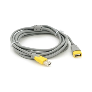 Дата кабель USB 2.0 AM/AF 3.0m ferrite grey yellow V-LINK (YT-AM/AF-3.0GY) зображення 1