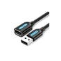 Дата кабель USB 2.0 AM/AF 1.5m black Vention (CBIBG) - зменшене зображення 3
