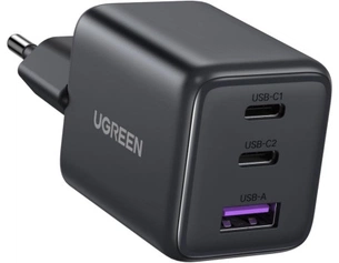 Зарядний пристрій Ugreen X515 GaN 30W Fast Charger (3-портовий, USB-C x2 + USB-A) (55536) зображення 1