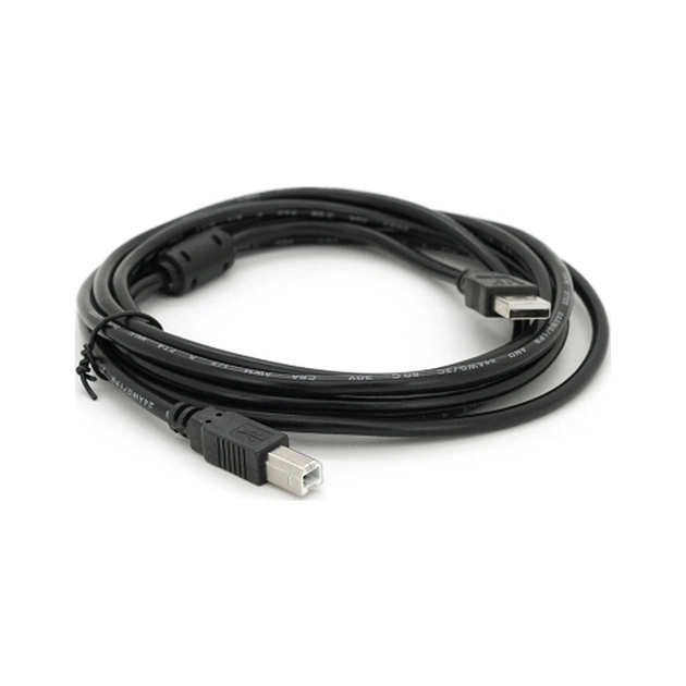 Кабель для принтера USB 2.0 AM/BM 3.0m ferrite black Voltronic (YT-AM/BM-3.0B) - зображення 1