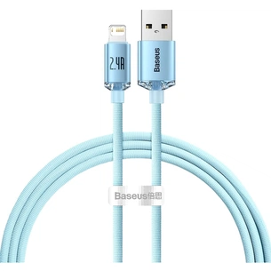 Кабель Baseus Crystal Shine USB - Lightning (M/M), 2.4A, 2 м Sky Blue (CAJY001203) зображення 1