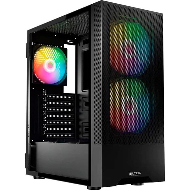 Корпус для ПК Logic concept ARYA MESH+GLASS ARGB fans 2x140mm+1x120mm BLACK (AT-ARYA-10-000000-0002) - зображення 1