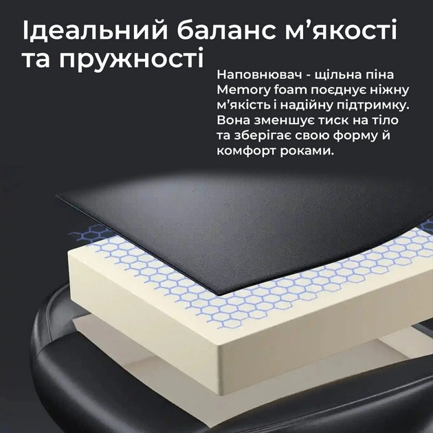 Кресло для геймеров Anda Seat Kaiser 4 V2 Size XL PVC Dark Gray Fabric (AD12YDDC-XLL-20-GB-CF-03) - изображение 11