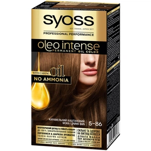 Фарба для волосся Syoss Oleo Intense 5-86 Карамельний каштановий 115 мл (8410436218177) зображення 1