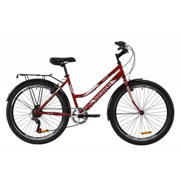 Велосипед Discovery 26" PRESTIGE WOMAN Vbr рама-17" St 2020 рубіновий + багажник (OPS-DIS-26-243) - изображение 1